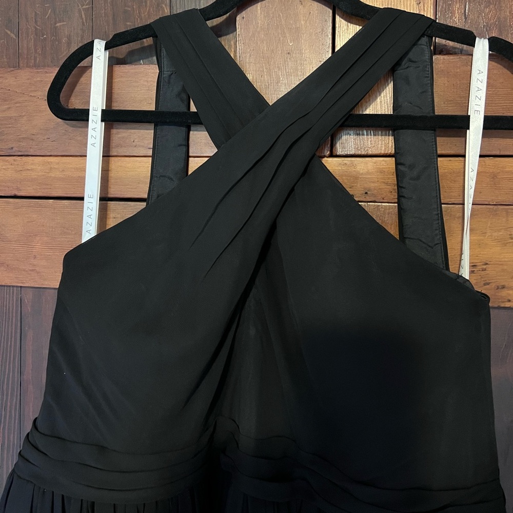 Azazie Elegant Black Backless Dress